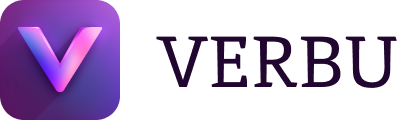 Verbu logo with brand and text